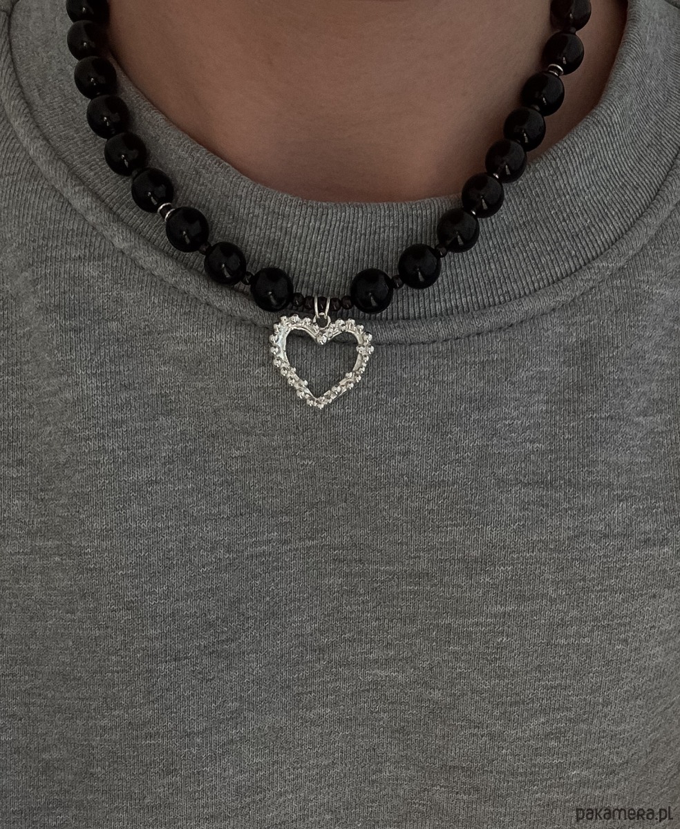 srebrne naszyjniki Naszyjnik Otulenie Serce 3