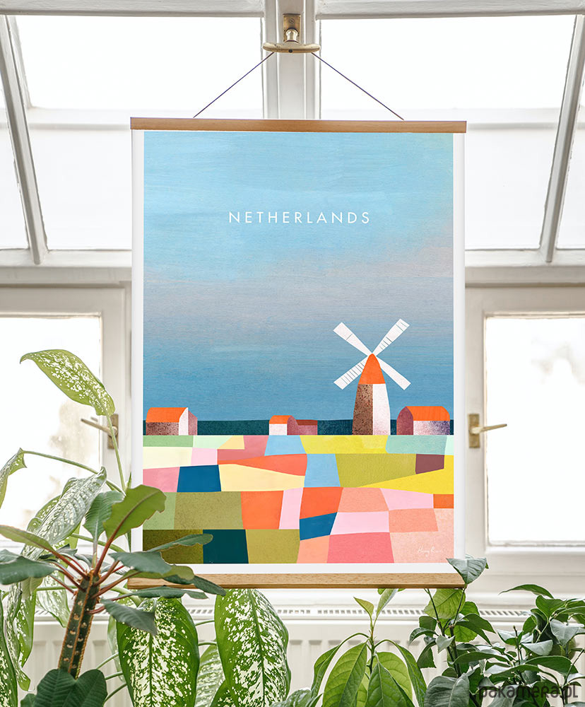 plakaty Holandia - pola kwiatowe - plakat 50x70 cm 1