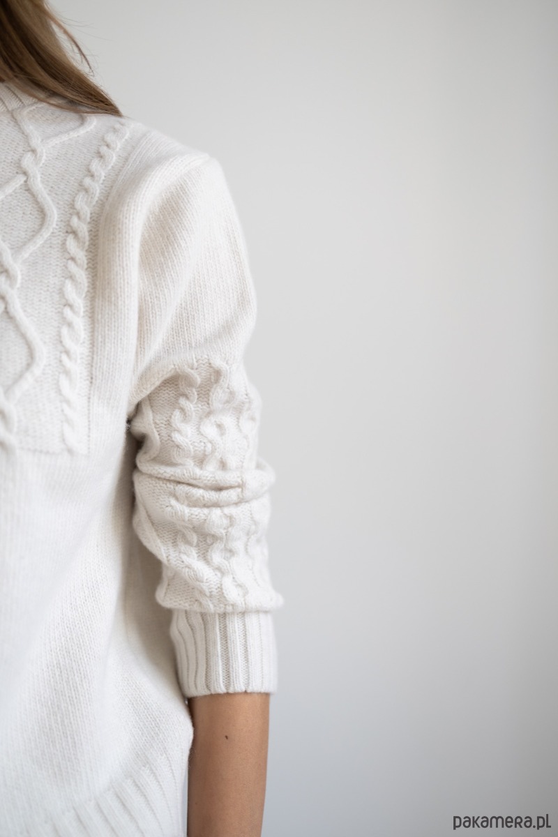 swetry damskie  Sweter Aran śmietanka 1