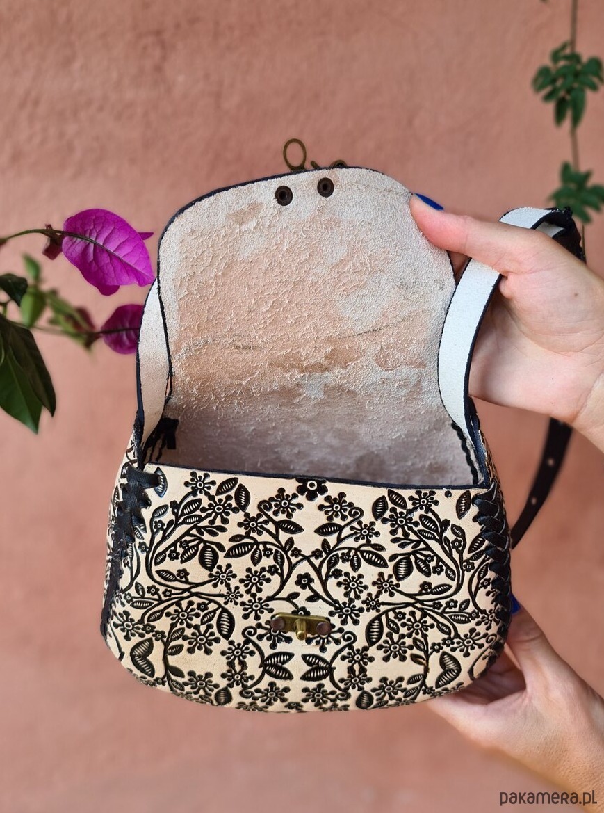 torby na ramię Torebka skórzana ręcznie robiona Margarita Beżowa 4
