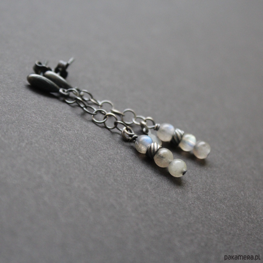 kolczyki z kamieniami Kolczyki labradorytki 4