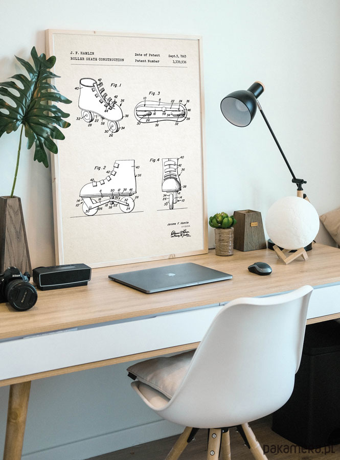 plakaty Rolki - patent - plakat 50x70 cm 1