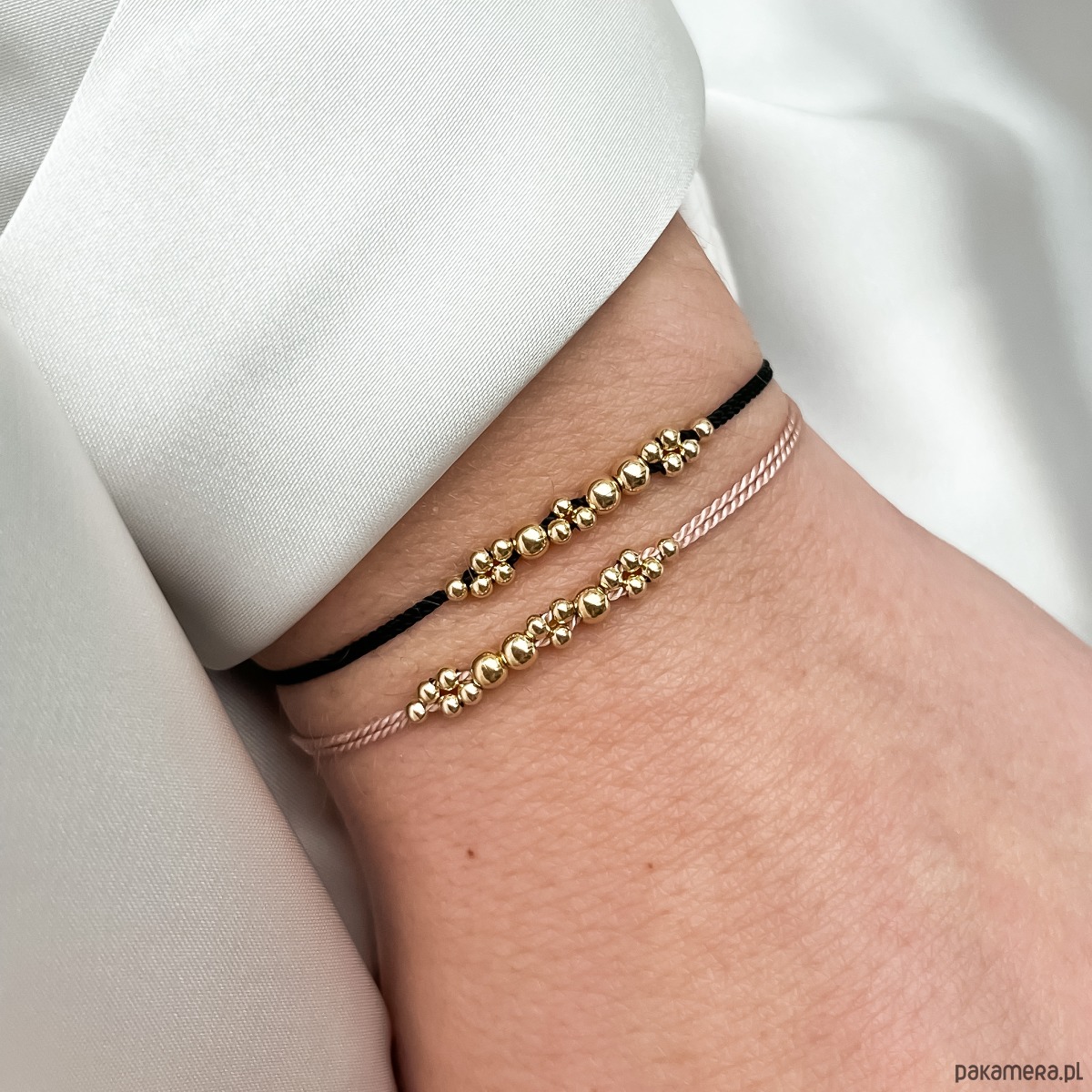 bransoletki na sznurku Brasnoletka Bubble naczarnej nici 1