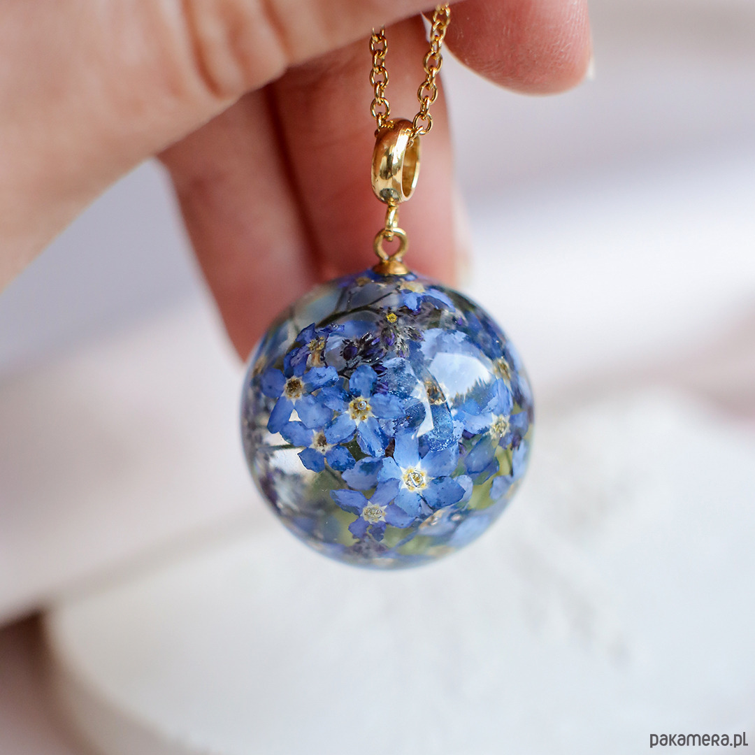 wisiory Wisiorek z niezapominajkami 2