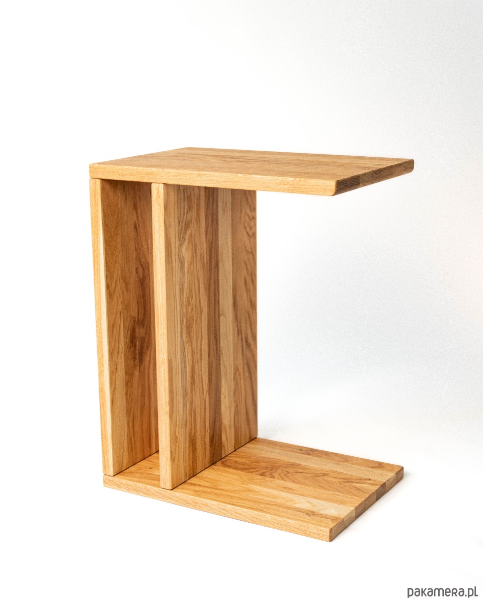 stoliki kawowe Stolik boczny do salonu z litego drewna, do sofy, stolik dostawiany 1