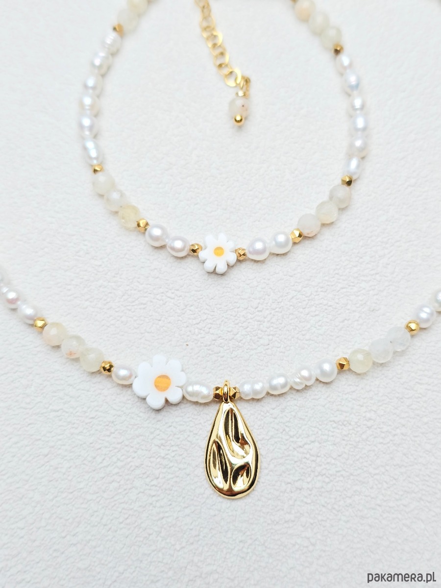 komplet biżuterii Delikatny Komplet z Kwiatkami Millefiori 2