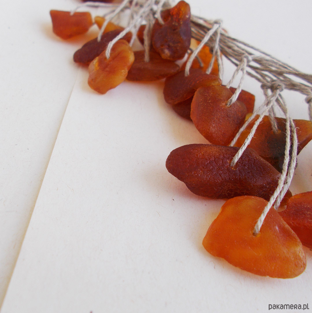 kolie Bałtycki bursztyn surowy naszyjnik unikat 7