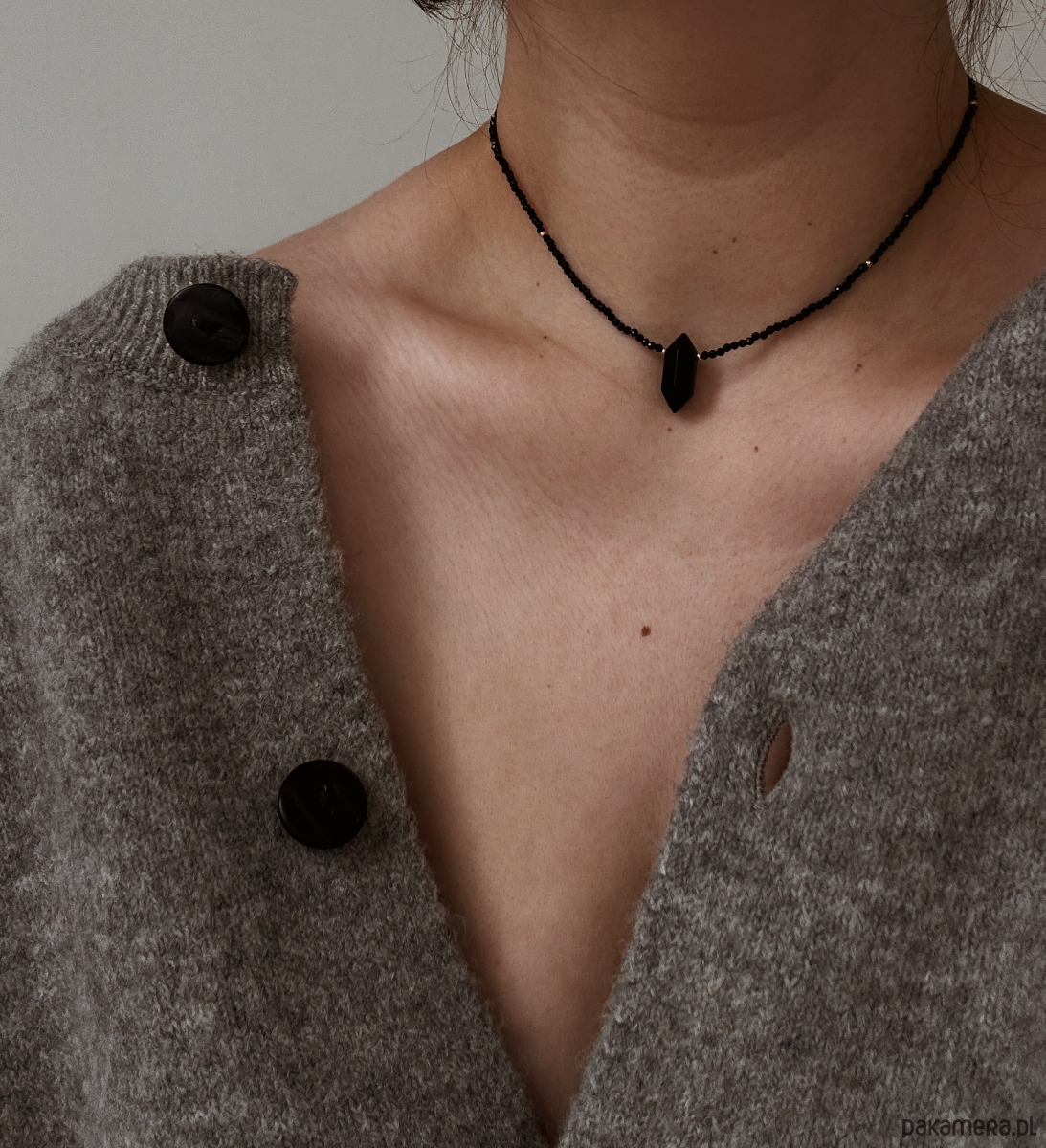 komplet biżuterii Komplet naszyjnik i bransoletka z onyksu 1