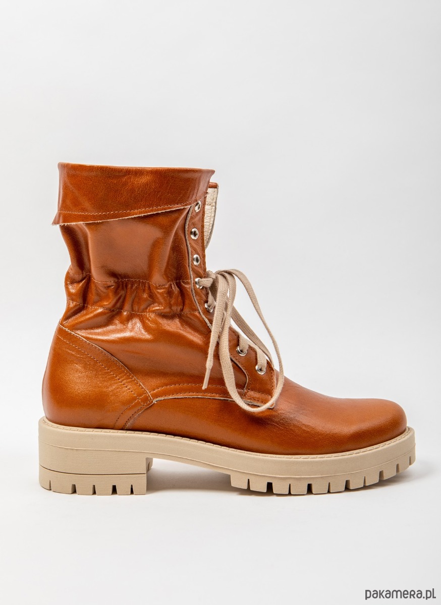 botki damskie BOTKI  WORKERY MODEL 421 KOLOR RUDY RETRO 3