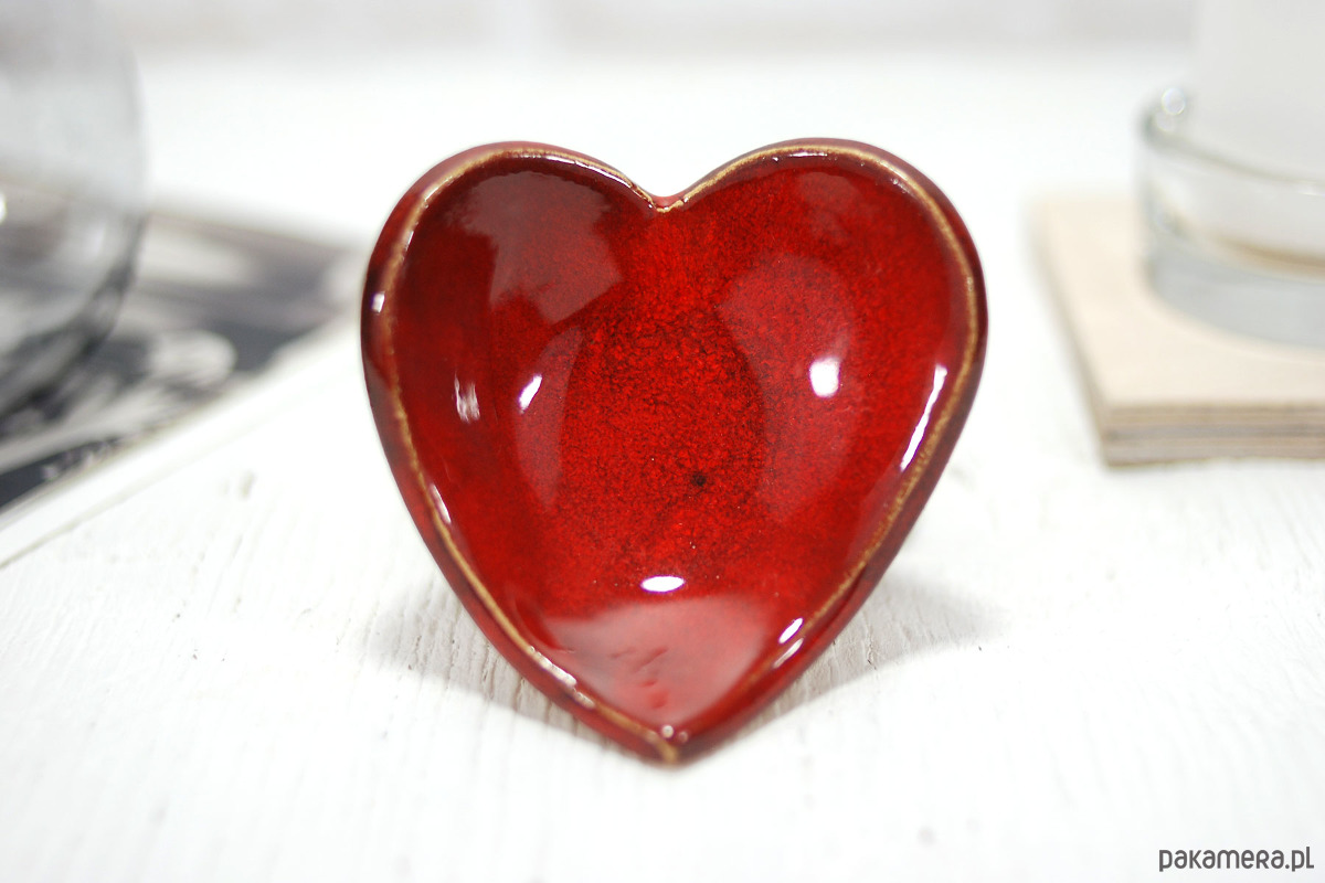 pojemniki na biżuterię Ceramiczna miseczka serce na biżuterię, drobiazgi, obrączki 4