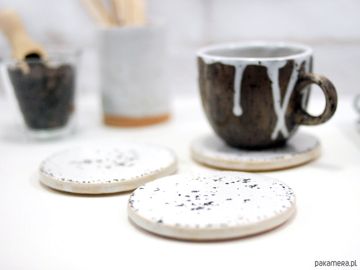 podkładki do kuchni Ceramiczne podkładki pod kubek - marmur 6