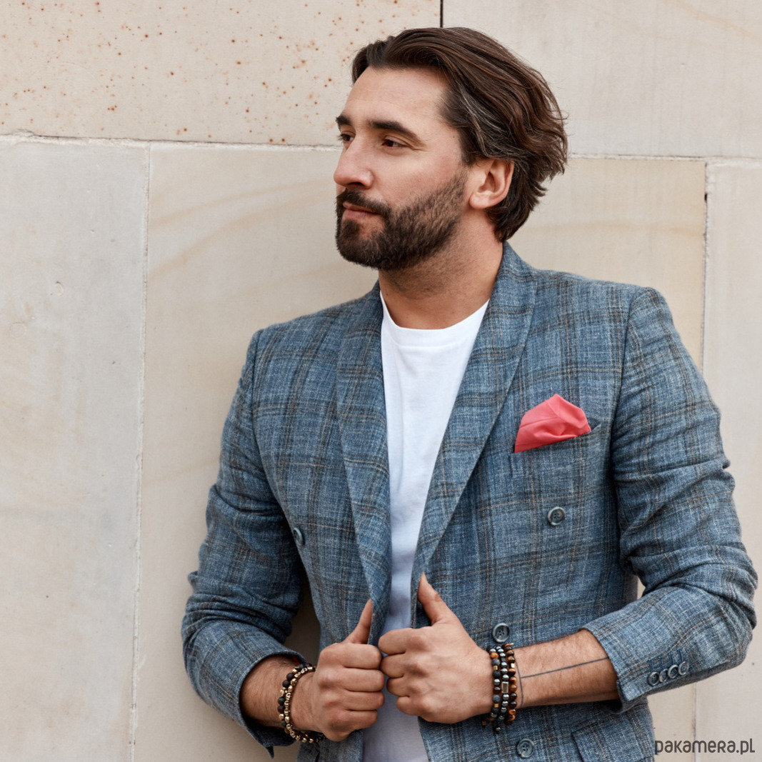 biżuteria męska Set 2 męskich bransoletek - elegancki brąz ze złotem 3