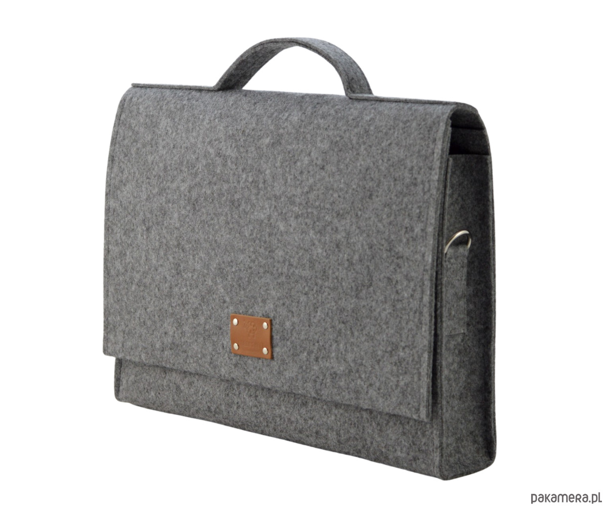 torby na ramię Duża Torba Na Laptopa 15'6" - teczka szara 2