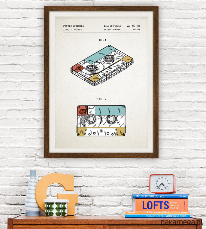 plakaty Kaseta - patent - plakat 50x70 cm 1