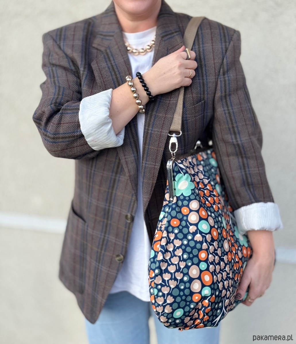 torby XXL Torebka big blue flowers 1