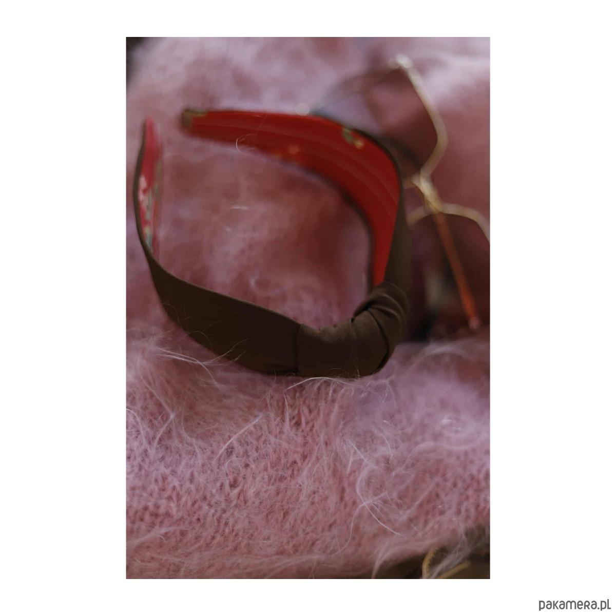 opaski do włosów Jedwabna brązowa opaska 2