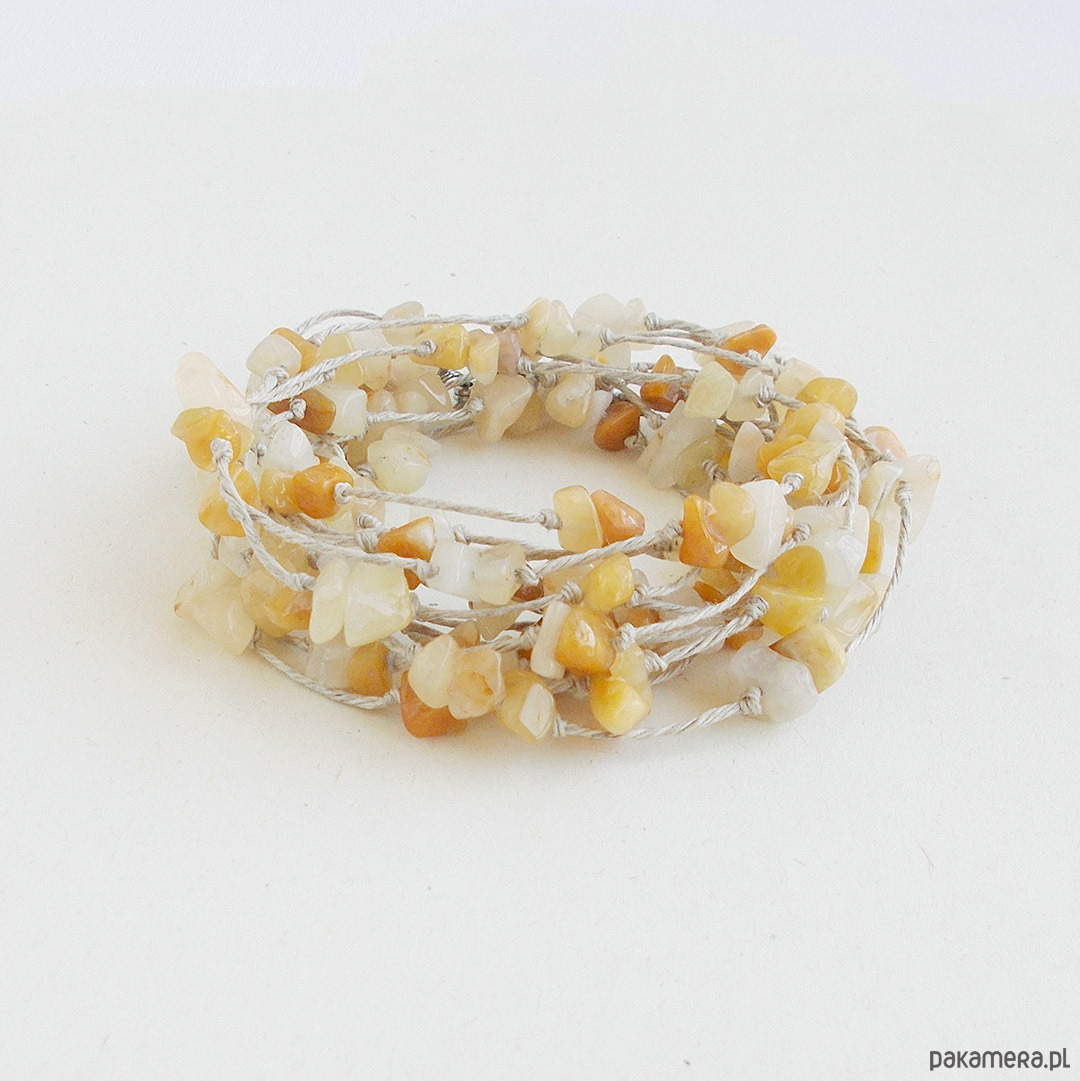 bransoletki na sznurku Jadeit żółty Bransoletka Nature 1