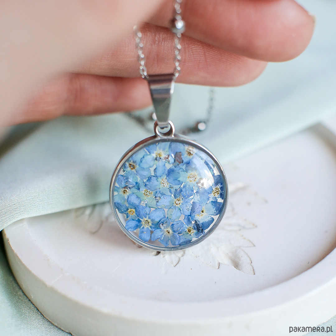 wisiory Wisiorek z niezapominajkami 2