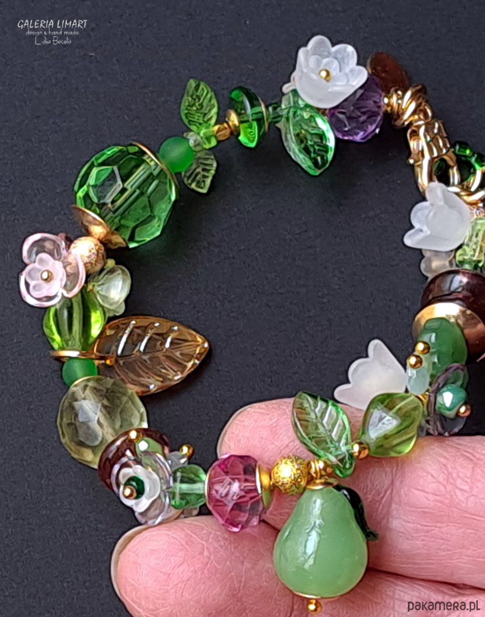 komplet biżuterii Nie zapomnij o lecie - komplet bransoletka+kolczyki boho handmade 3w1 PREZENT 2