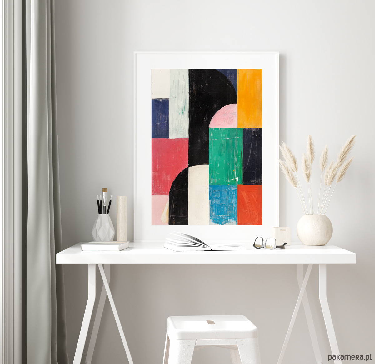 plakaty Plakat Abstrakcja malarska elegancka 4