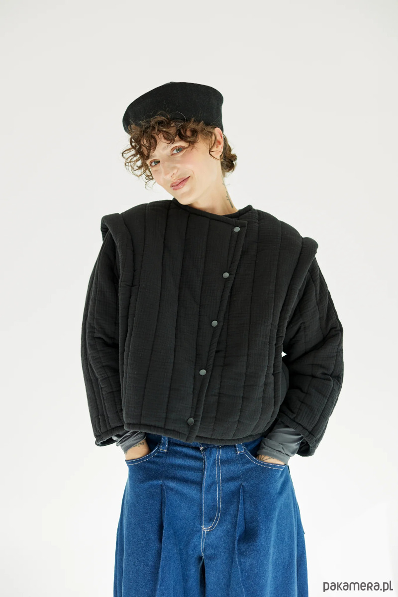 kurtki damskie Kurtka Black Vintage 3