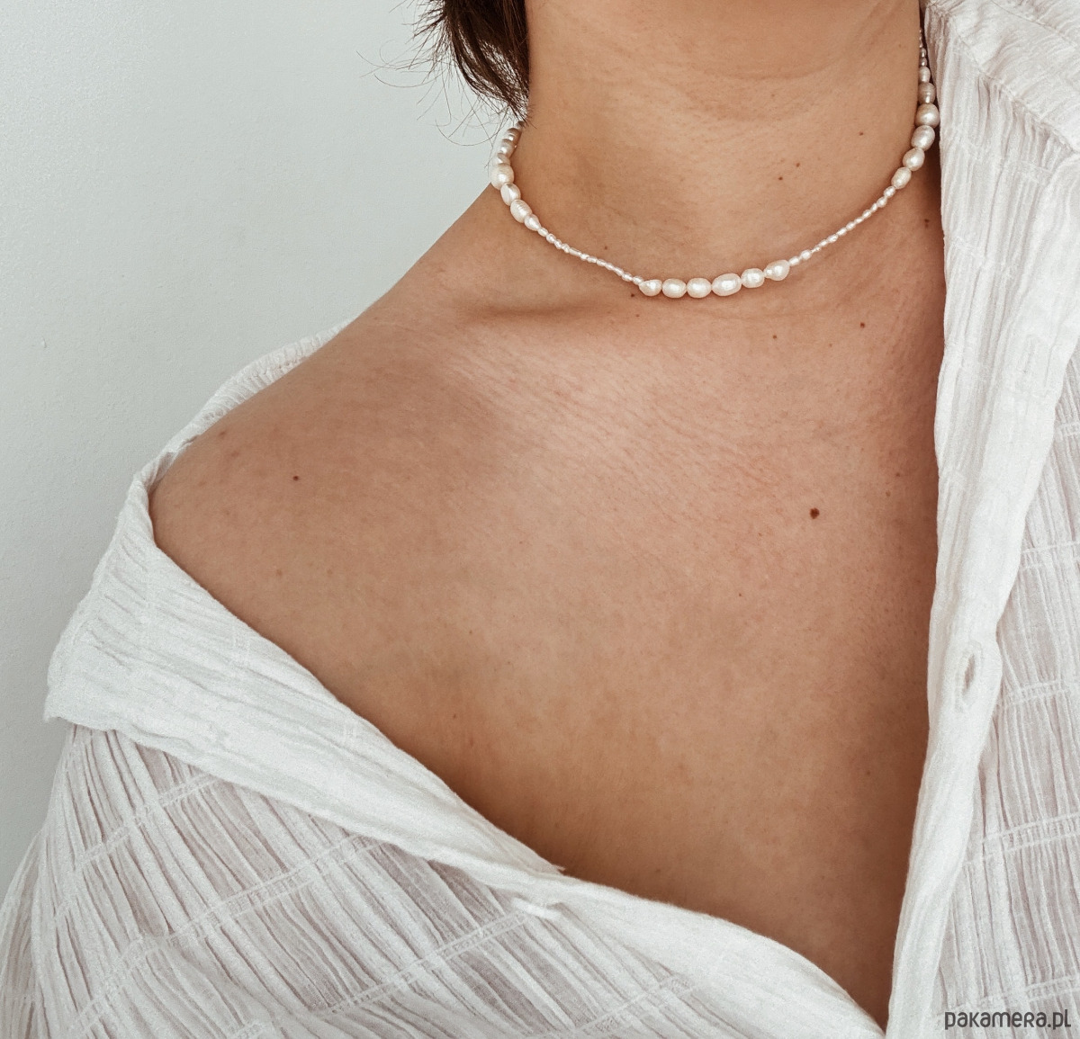 złote naszyjniki Naszyjnik z pereł naturalnych 6