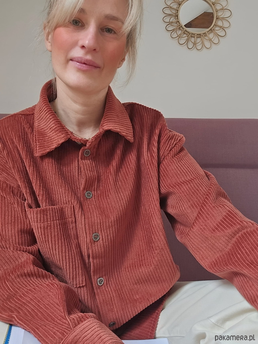 koszule damskie  Bawełniana sztruksowa koszula, MAUVE AMELIA 1