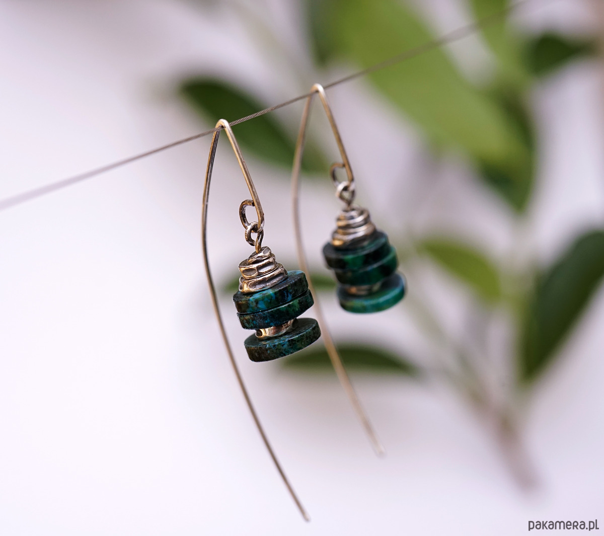 kolczyki srebrne LAGO - srebro i chryzokola 5