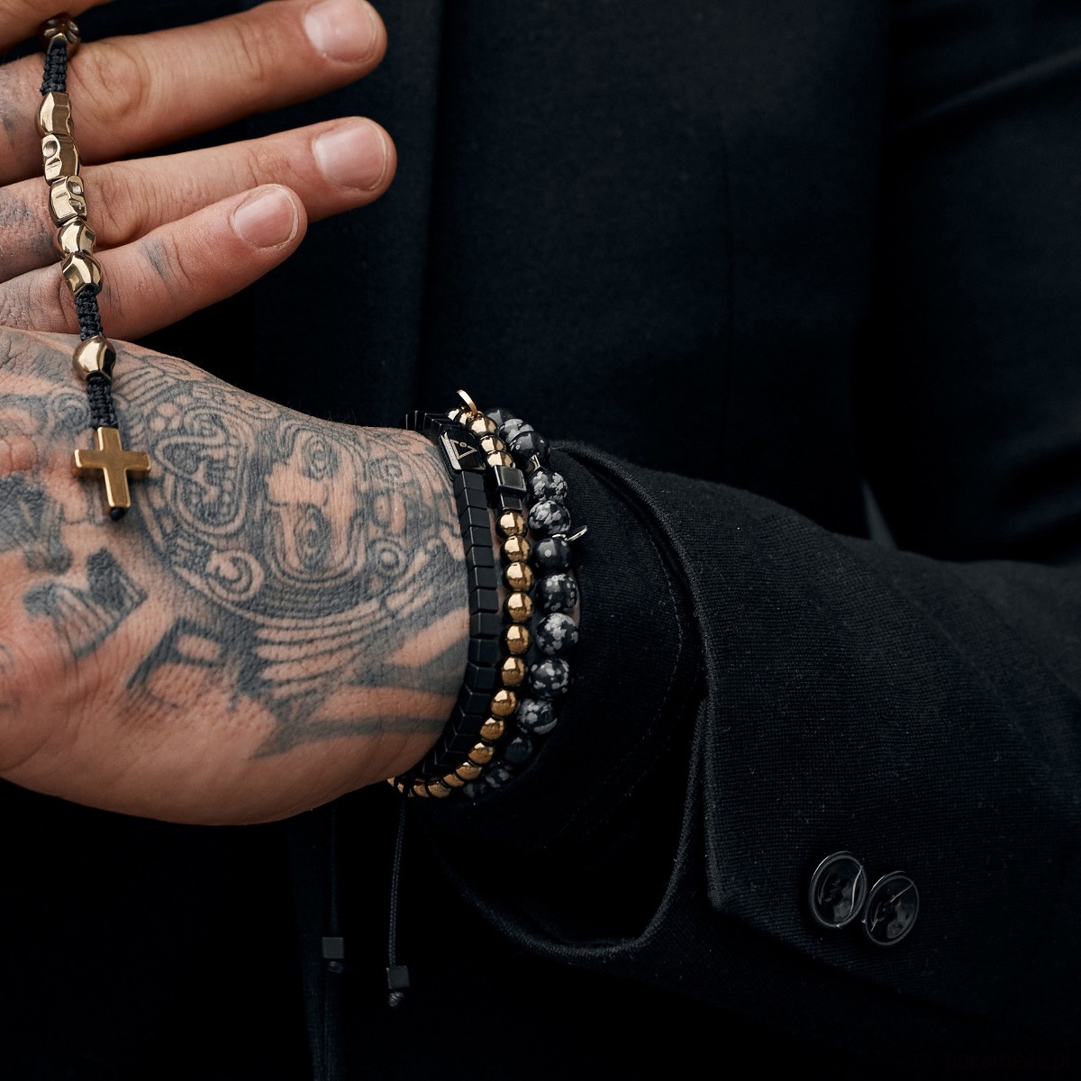 biżuteria męska Męska bransoletka z kamieniem ochrony i motywacji 2