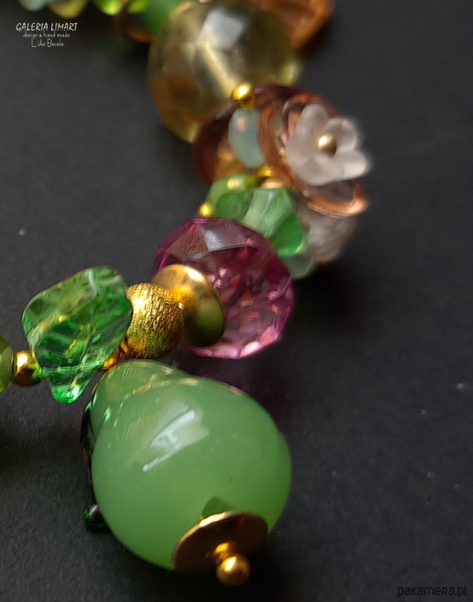 komplet biżuterii Nie zapomnij o lecie - komplet bransoletka+kolczyki boho handmade 3w1 PREZENT 9