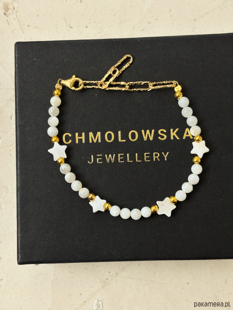 bransoletki z kamieni naturalnych Bransoletka Kamień Księżycowy i gwiazdki 2