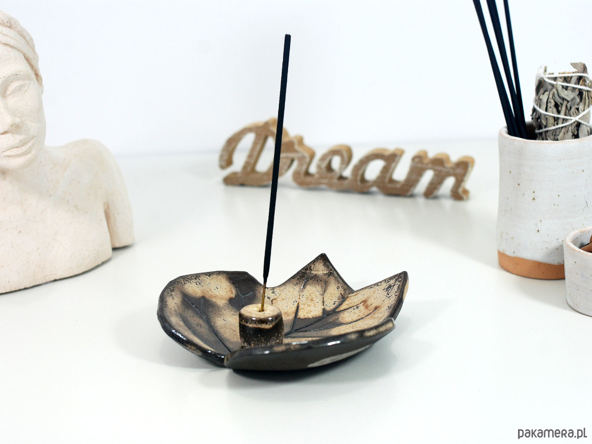 Podstawki pod kadzidełka Miseczka liść -  na kadzidło, palo santo, biżuterię, drobiazgi 3