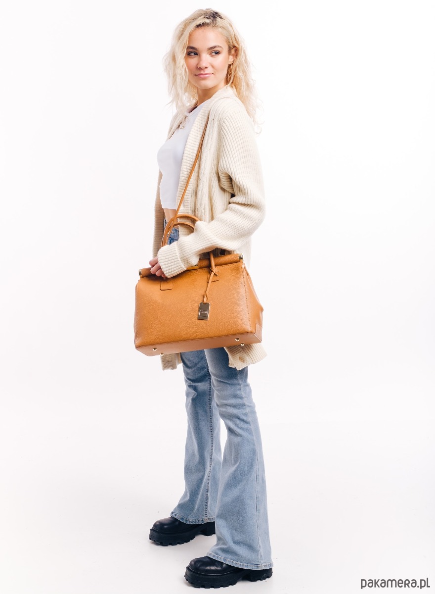 torebki do ręki Torba skórzana Shopper rudy  (6881) 5