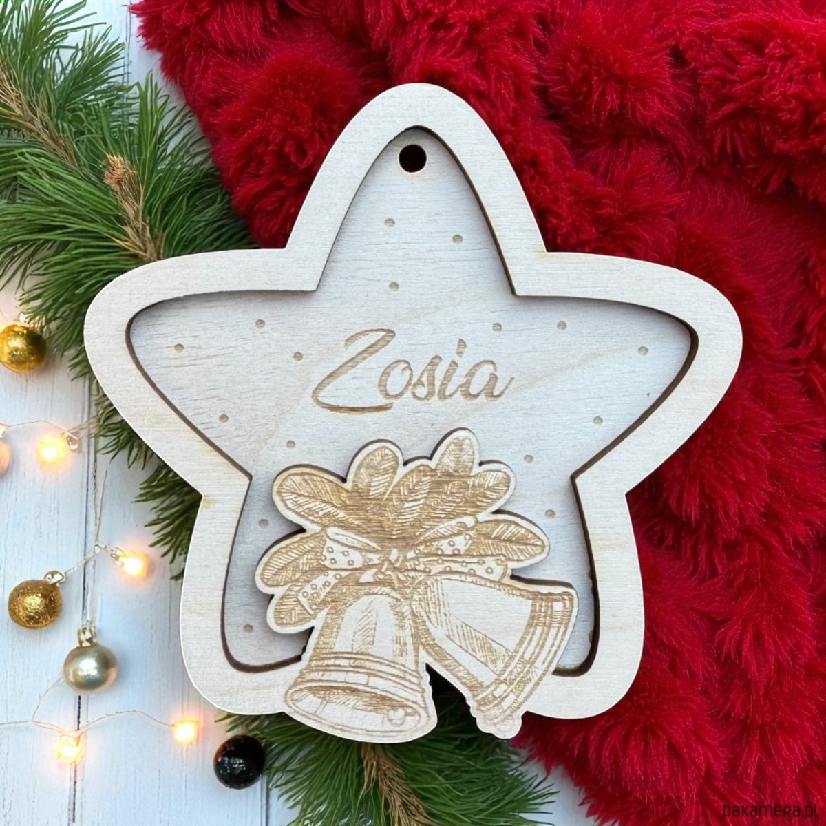 ozdoby choinkowe Bombka Gwiazdka z Imieniem Dzwonki 1