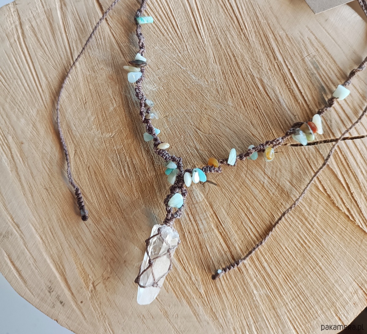 naszyjniki - inne Naszyjnik z kryształem lemuryjskim 3