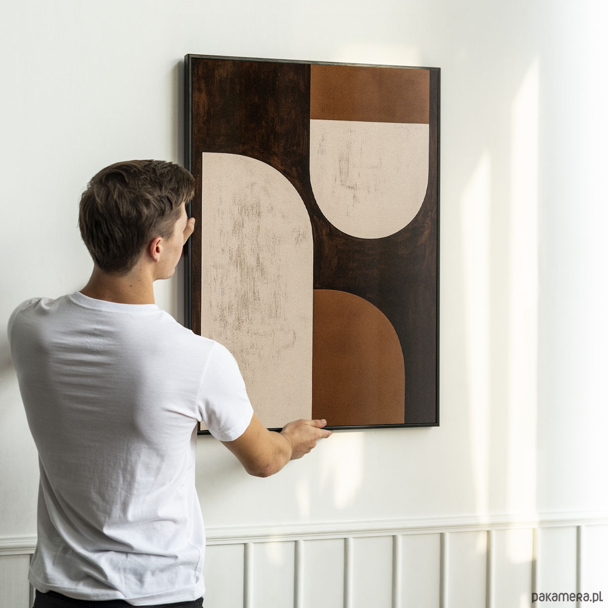 plakaty Brązowa abstrakcja v1 - plakat/ilustracja 2