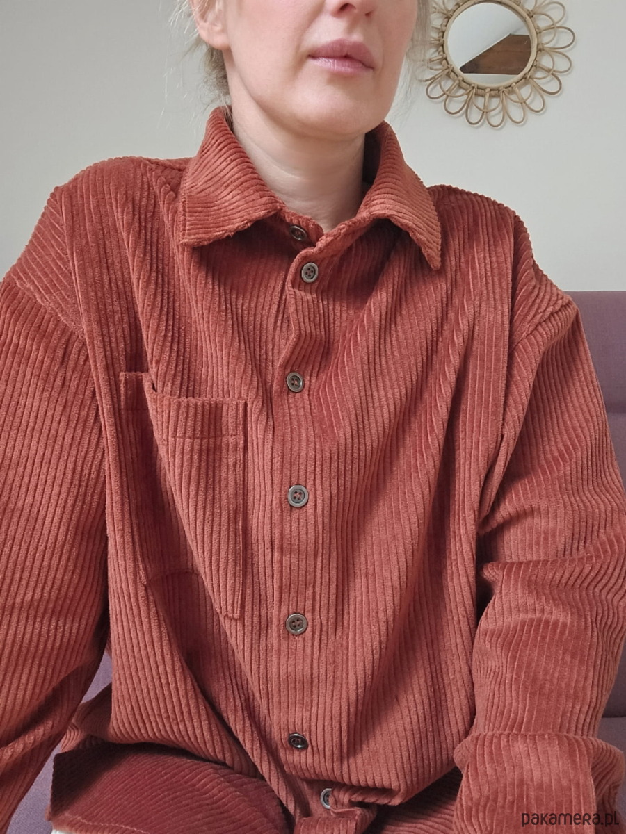 koszule damskie  Bawełniana sztruksowa koszula, MAUVE AMELIA 2