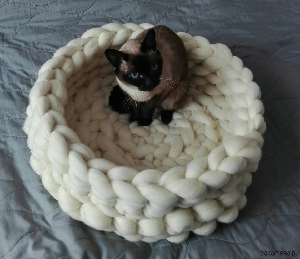 legowiska dla psów i kotów Legowisko dla kota, łóżko dla kota, meble dla kota, kocyk dla kota 1