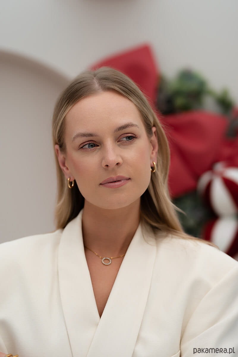 kolczyki pozłacane Złote kolczyki sztyfty ze stali chirurgicznej Paraiso Rhea 1