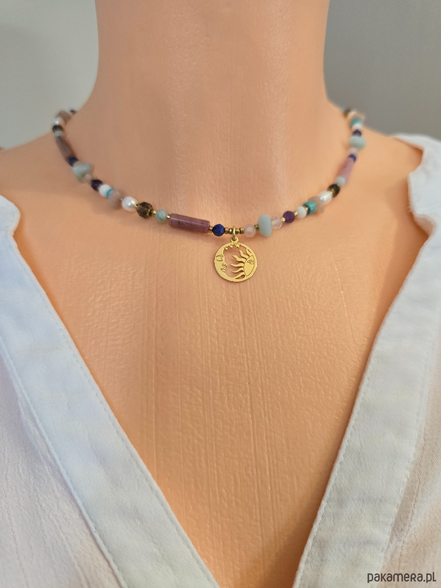 złote naszyjniki Krótki  Naszyjnik Solaris 3