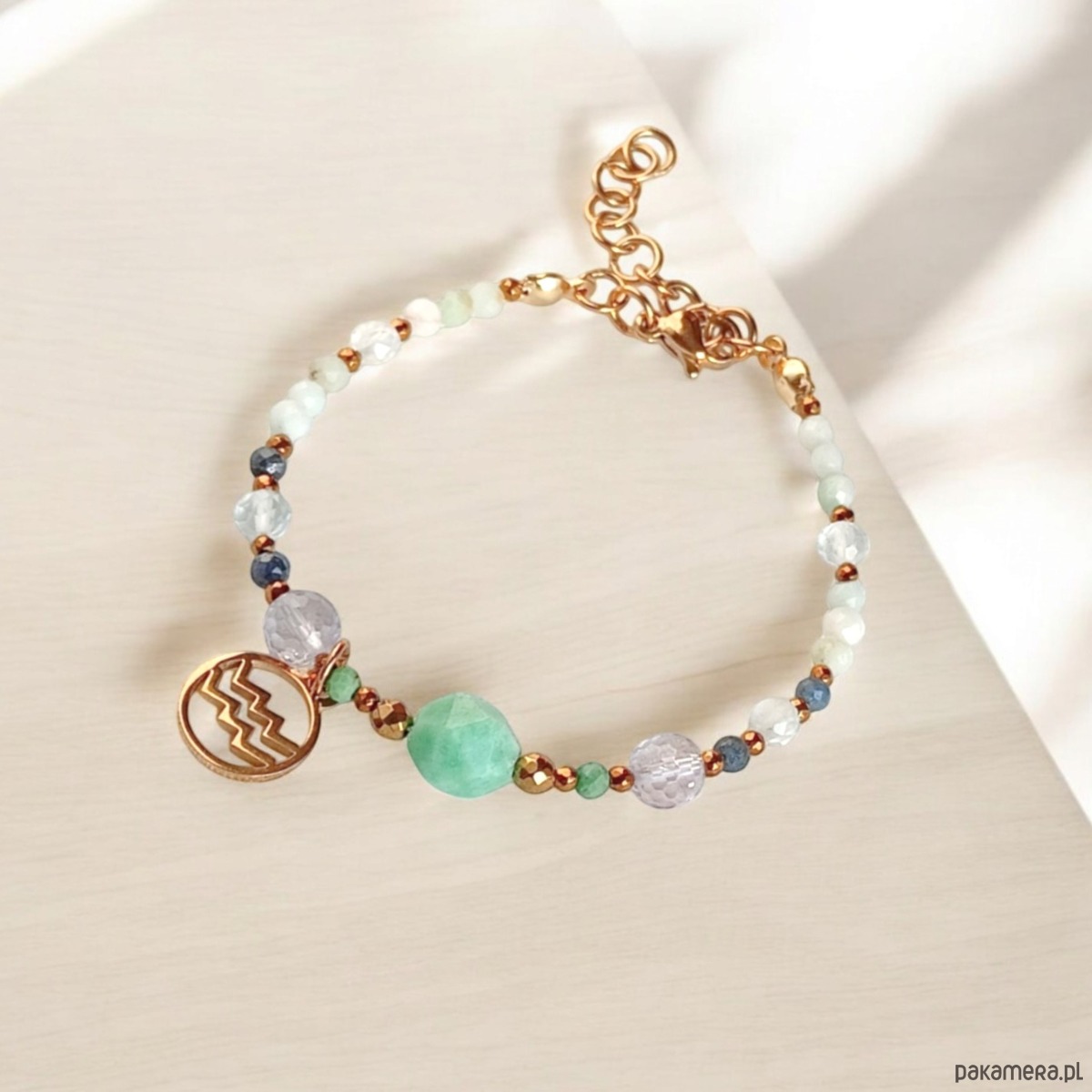 bransoletki z kamieni naturalnych WODNIK - zodiac collection - PREMIUM - nowa wersja 2