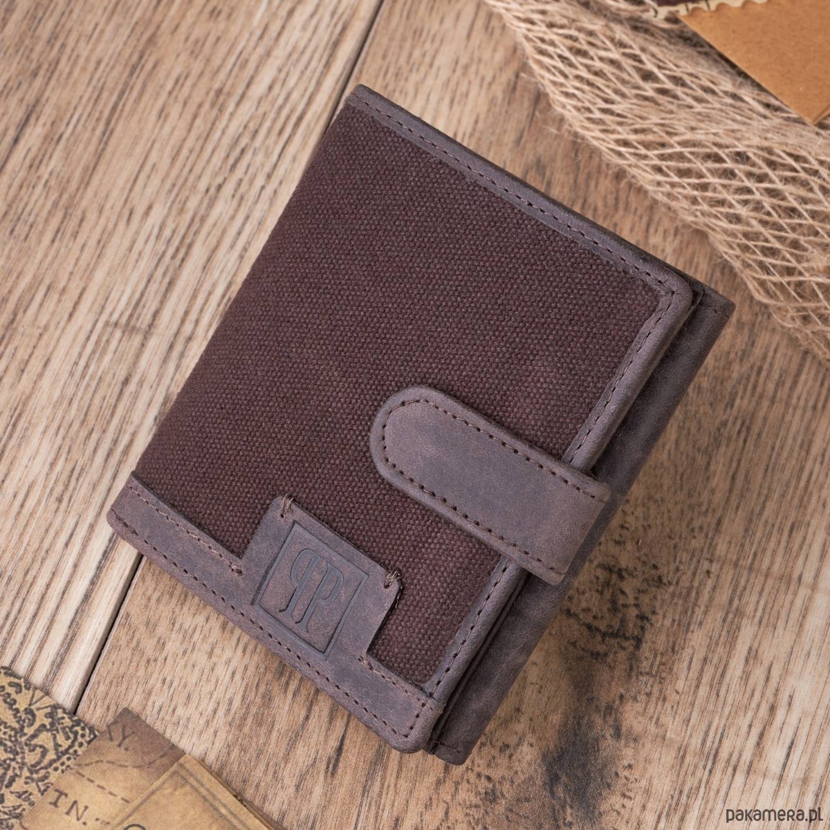 portfele męskie ZESTAW UPOMINKOWY PLECAK VINTAGE T-19 ORAZ PORTFEL SKÓRZANY T-03-BR 5