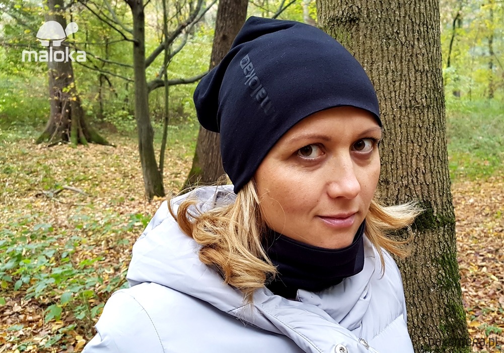 czapki damskie Czapka bawełniana czarna 2