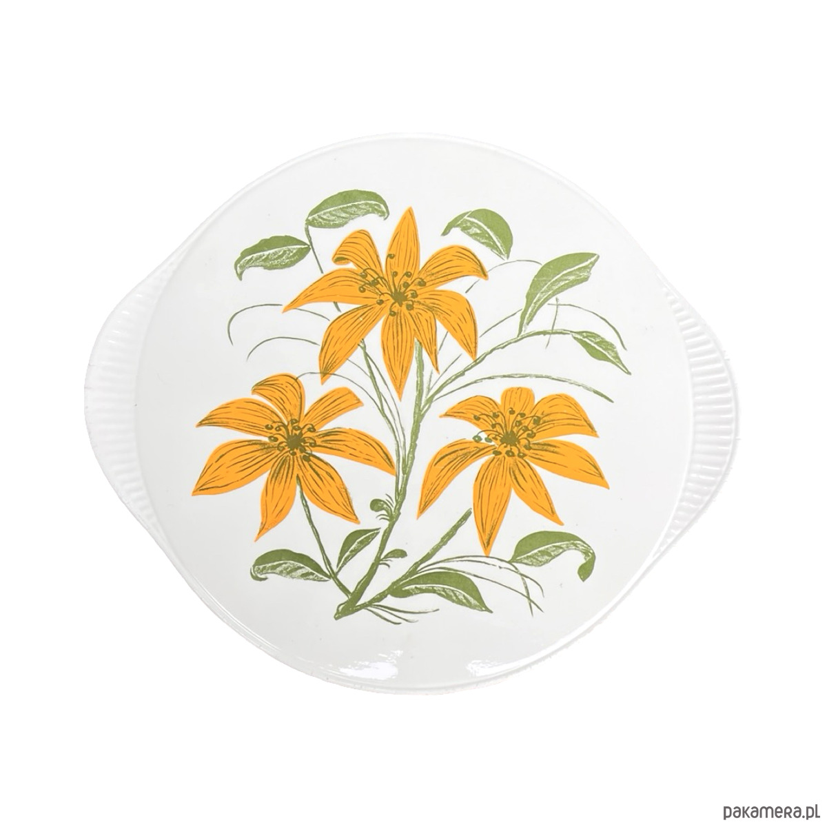 patery i talerze Patera Edelkeramik Grünstadt motyw kwiatowy Niemcy lata 60. Mid Century Modern 5