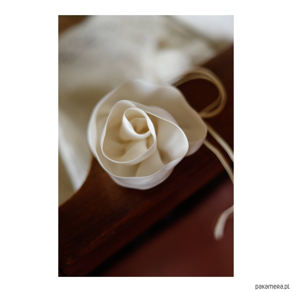 chokery Jedwabny kremowy choker 1