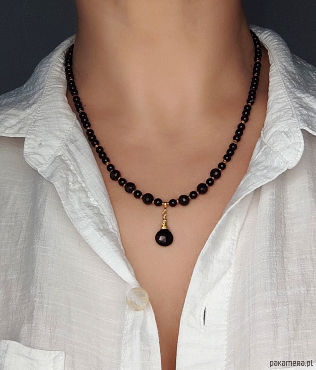 złote naszyjniki Zmysłowy naszyjnik z turmalinów 4