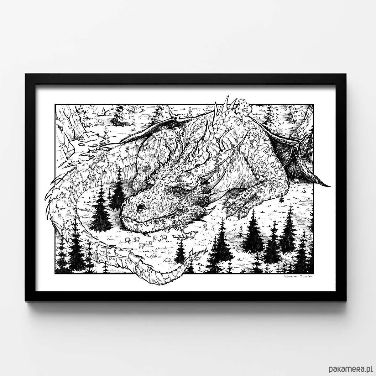 plakaty Plakat Dinozaur w lesie 2