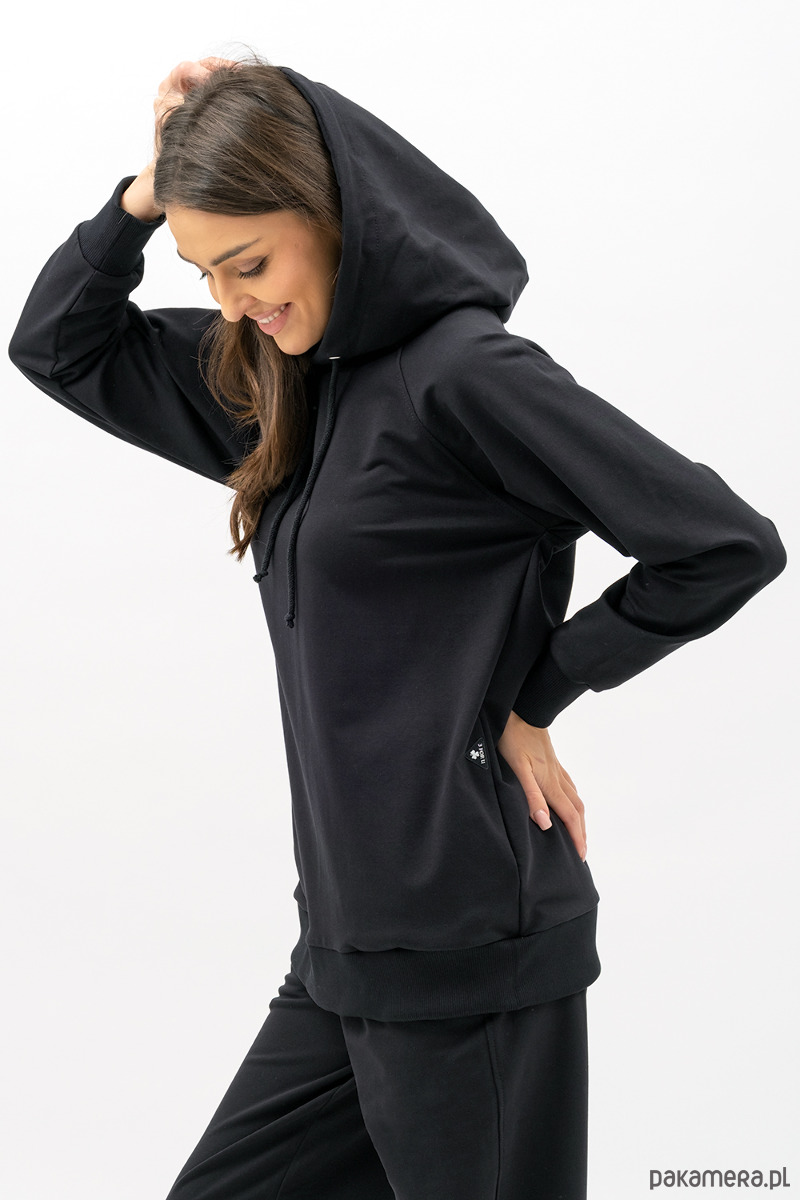 bluza z kapturem damska Bluza z kapturem  ,,SEHER" czarny 1