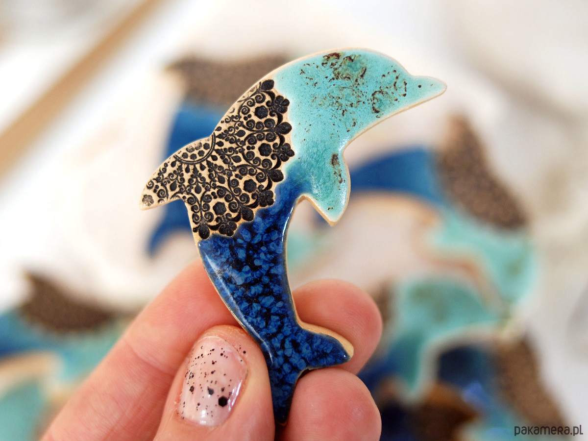 magnesy Ceramiczny delfin -  magnes na lodówkę 1