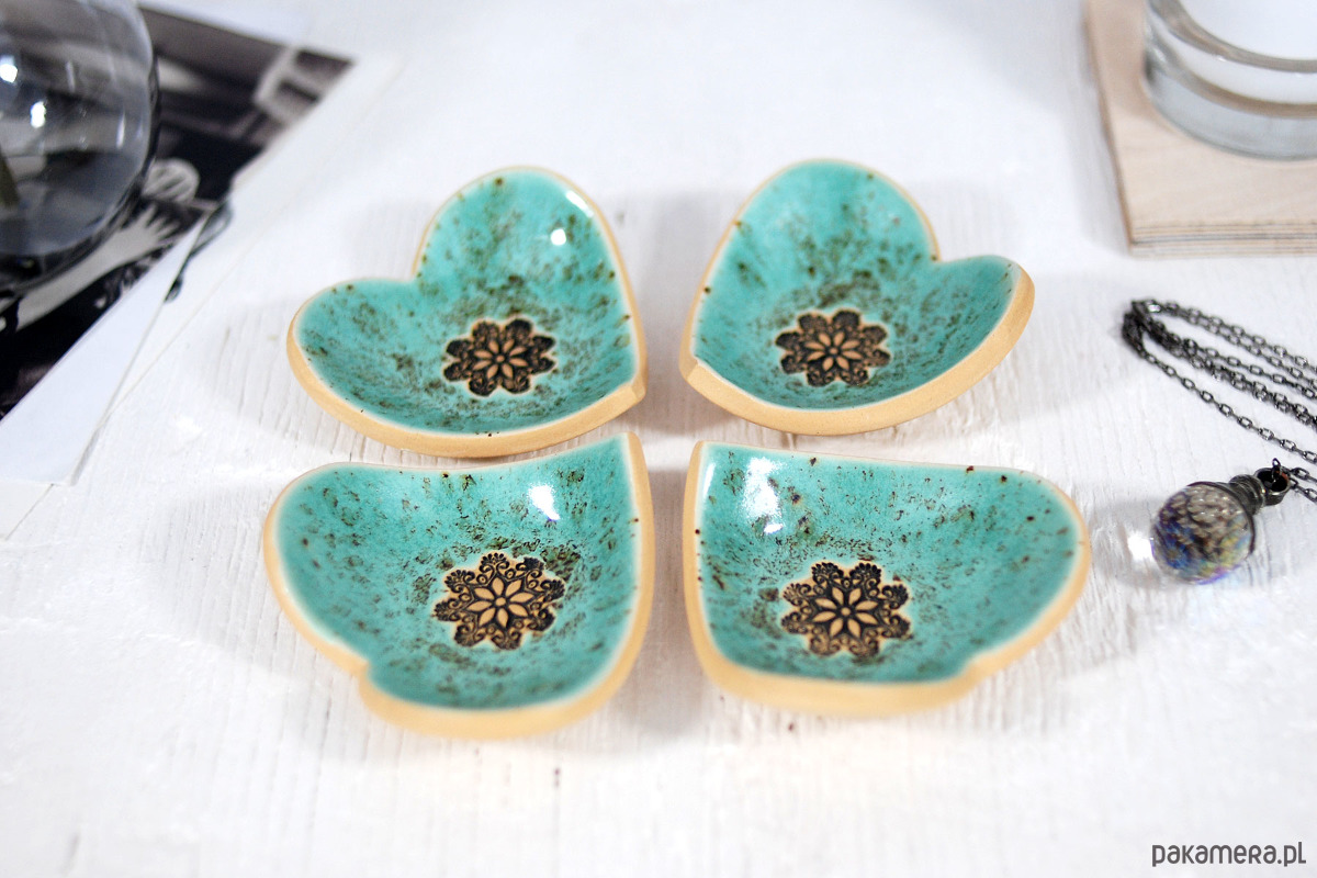 pojemniki na biżuterię Ceramiczna miseczka na biżuterię - boho 7